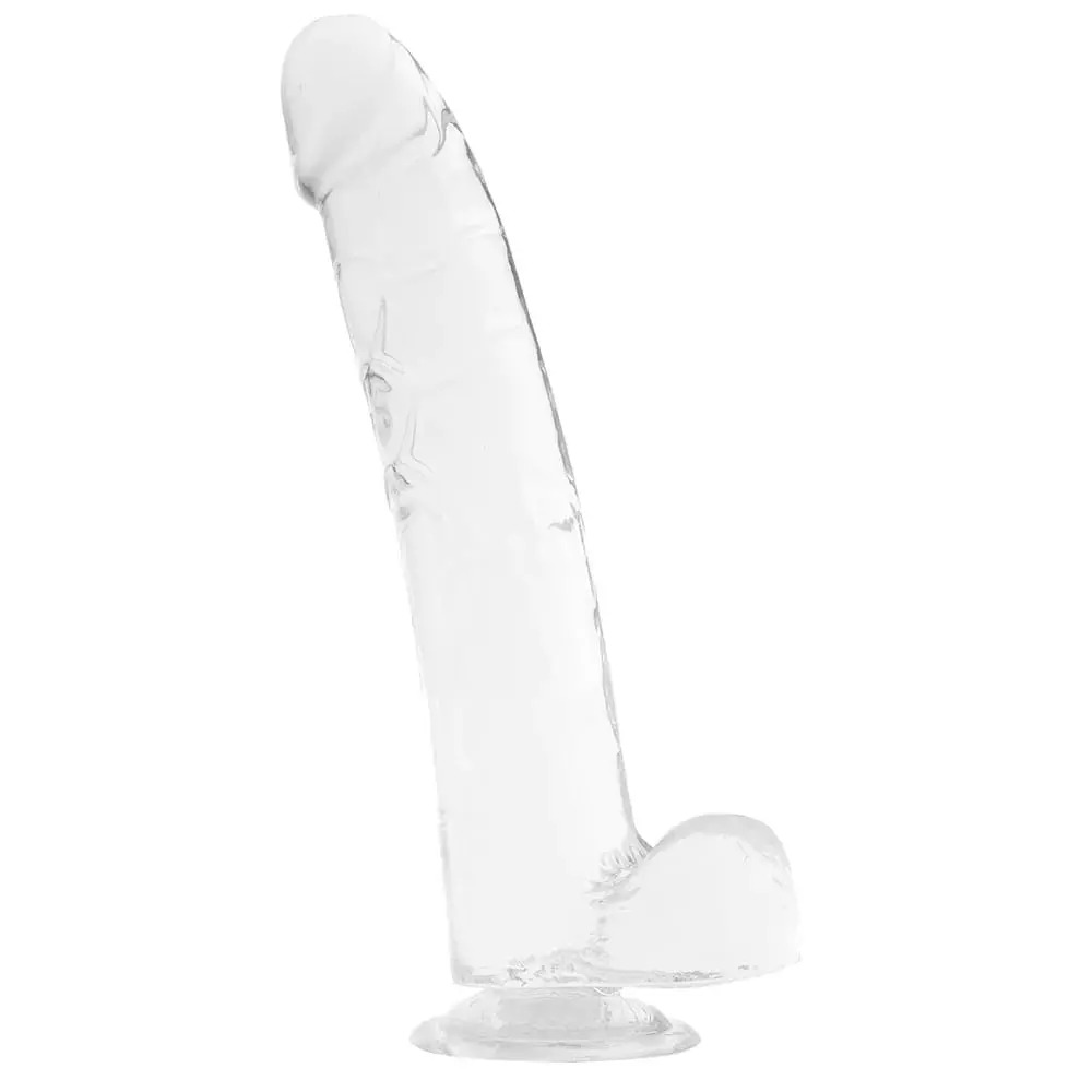 King Cock Clear 11 inch Cock with Balls In Clear